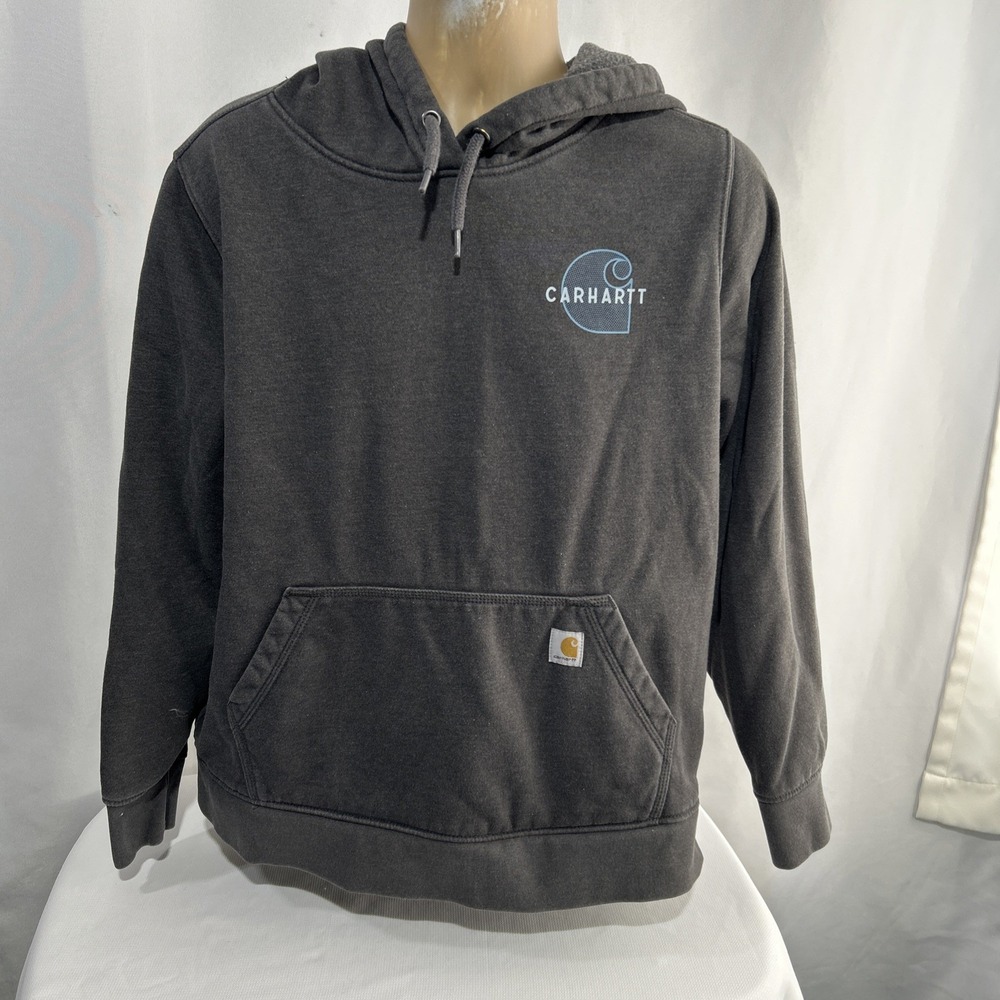 Carhartt Rain Defender XL (16/18) Gray Hoodie RELAXED FIT Logo